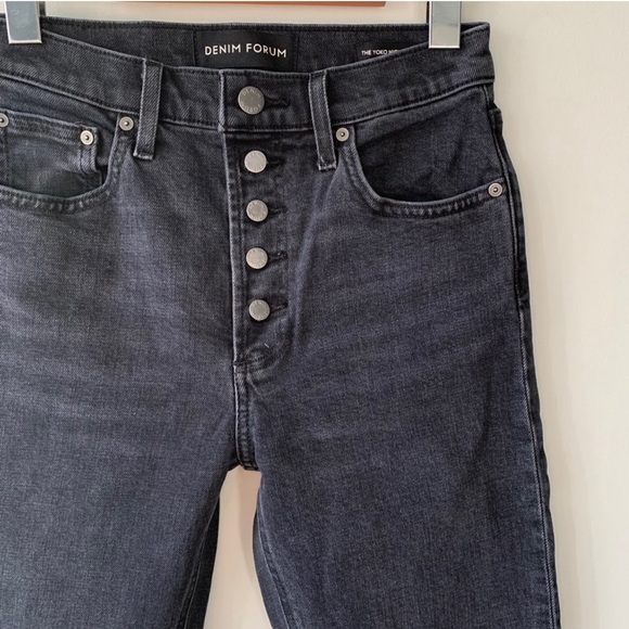 ❗️SOLD❗️Aritzia Denim Forum Yoko High Rise Slim Black - Picture 2 of 5